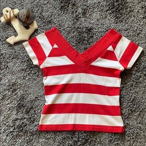 Liz claiborne Nautical crop top
